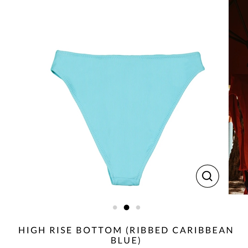 SAME SWIMWEAR Caribbean Blue Ribbed Bikini - Picture 7 of 7